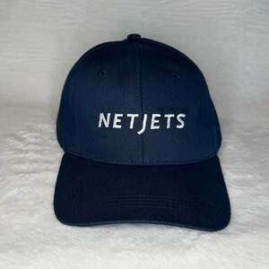 NetJets Aviation Navy Blue Strapback Adjustable Baseball Hat